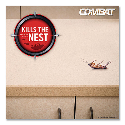 Combat Roach Bait Insecticide, for Small and Large Roaches, 0.42 oz, 12 Bait Stations (05701EA)