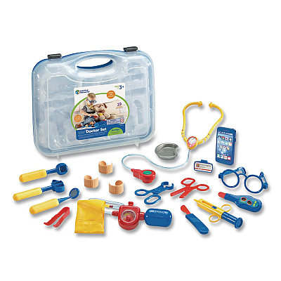 Learning Resources Pretend and Play Doctor Set, Ages 3 and Up, 19 Pieces (LER9048)