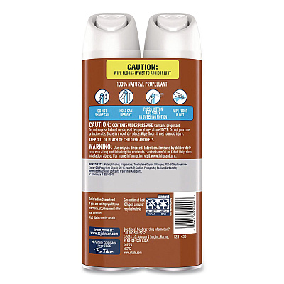 Glade Air Freshener, Cashmere Woods, 8.3 oz Aerosol Spray, 3/Carton (377361)
