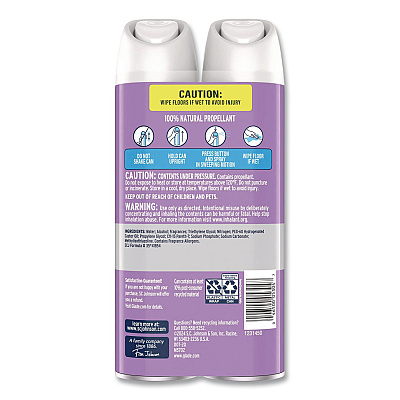 Glade Air Freshener, Lavender and Vanilla, Scent, 8.3 oz Aerosol Spray, 2/Pack, 3 Packs/Carton (377371)