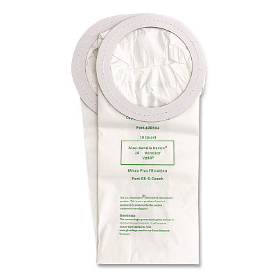 Green Klean GK-S-Coach Replacement Bag, 10 Bags/Pack, 10 Packs/Carton