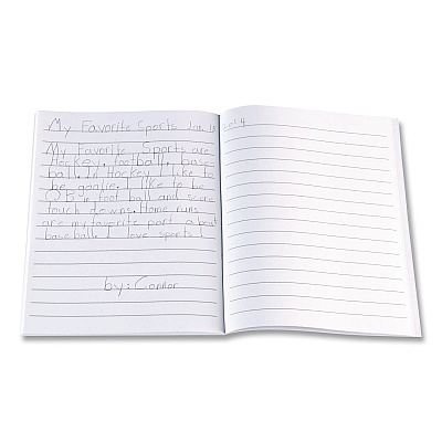 Learning Resources Writing Journals, Medium/College Rule, Blue Cover, (64) 7 x 9 Sheets, 10 Journals (LER3467)