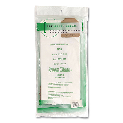 Green Klean GK-P12/15UE Replacement Bag, 10 Bags/Pack, 10 Packs/Carton (GKP1215UE)