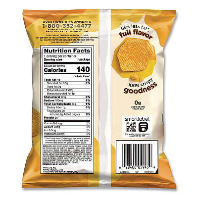 Frito-Lay Baked Variety Pack, Baked Cheetos/Baked Lays BBQ/Baked Lays Original/Baked Ruffles Cheddar Sour Cream, 30 Bags/BX, 2 Boxes/CT (77325)
