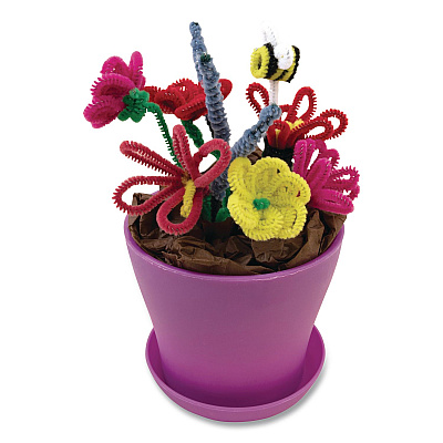 Creativity Street Regular Stems, 12" x 4 mm, Metal Wire/Polyester, Assorted Colors, 100/Pack (PAC711201R)