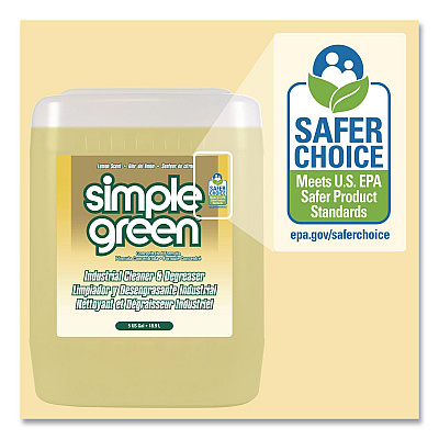Simple Green Industrial Cleaner and Degreaser, Lemon Scent, 5 gal Pail (3014005)