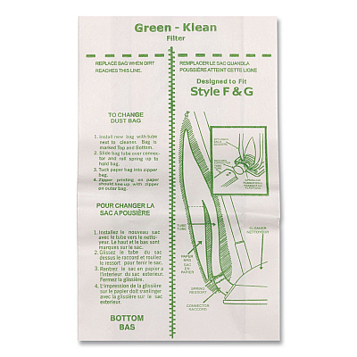 Green Klean GK-F-and-G-10 Replacement Bag, 10 Bags/Pack, 10 Packs/Carton (GKFG10)