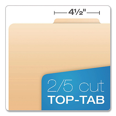 Pendaflex Manila Top Tab Classification Folders, 1.75" Expansion, 2 Dividers, 6 Fasteners, Letter Size, Manila Exterior, 10/Box (24000P)