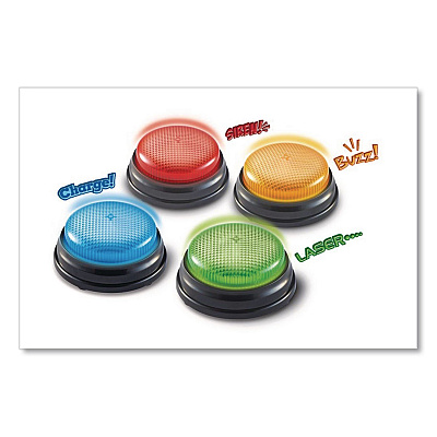 Learning Resources Lights and Sounds Buzzers, Ages 3 and Up, 12 Buzzers (LER3779)