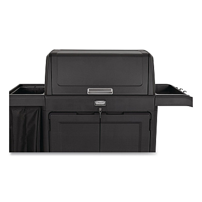 Rubbermaid Commercial Locking Security Hood for Housekeeping Carts, Plastic, Black (2202528)