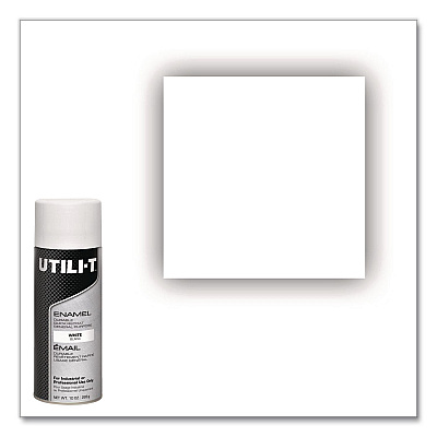 Rust-Oleum UTILI-T Spray Paint, White, 10 oz Aerosol Can, 6/Carton (387395)