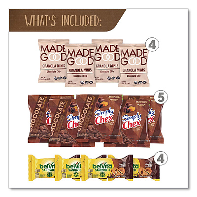 Snack Box Pros Chocolate for Breakfast Snack Box, Chocolate, 23 Assorted Snacks/Box (70000192)