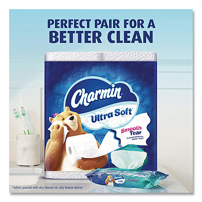 Charmin Ultra Soft Bathroom Tissue, Septic Safe, 2-Ply, White, 312 Sheets/Roll, 18 Rolls/Carton (19369)