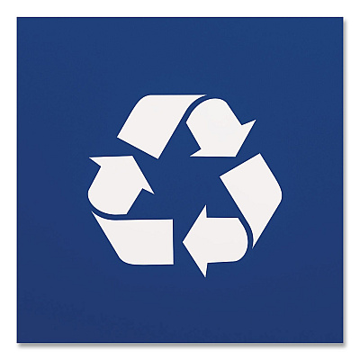 Boardwalk Deskside Recycling Bin, 3 gal, Polypropylene, Blue (12QTRECYCLEB)
