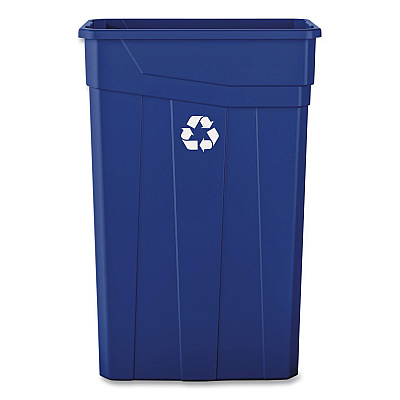 Boardwalk Slim Recycling Container, 23 gal, Polypropylene, Blue (23GLRECYCLEB)