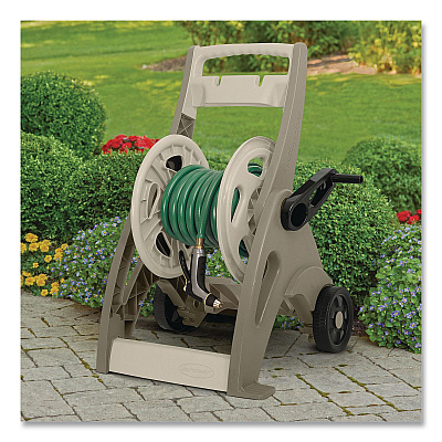 Suncast Hosemobile Hose Reel Cart, 175 ft, 24.5 x 20.5 x 32.25, Dark Taupe (CPLJNF175D)