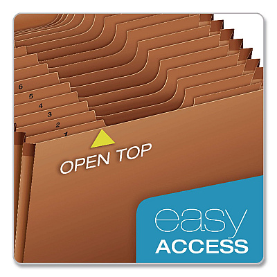 Pendaflex Heavy-Duty Expanding File, 31 Sections, 1/3-Cut Tabs, Legal Size, Redrope (R219DHD)