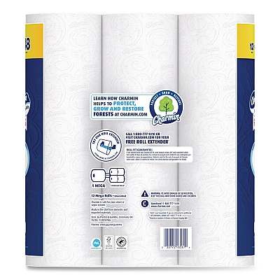 Charmin Ultra Soft Bathroom Tissue, Mega Roll, Septic Safe, 2-Ply, White, 208 Sheets/Roll, 12 Rolls/Pack (17579PK)