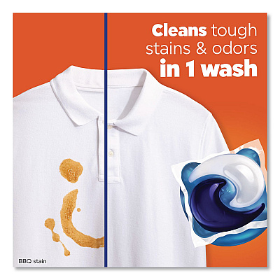Tide Pods, HE Compatible, Laundry Detergent, Spring Meadow, 31/Pack, 4 Packs/Carton (93123CT)