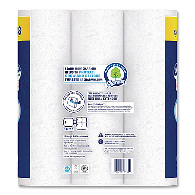 Charmin Ultra Soft Bathroom Tissue, Mega Roll, Septic Safe, 2-Ply, White, 208 Sheets/Roll, 12 Rolls/Pack, 5 Packs/Carton (17579CT)