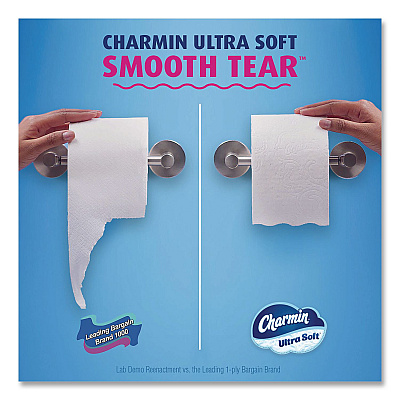 Charmin Ultra Soft Bathroom Tissue, Mega Roll, Septic Safe, 2-Ply, White, 208 Sheets/Roll, 12 Rolls/Pack, 5 Packs/Carton (17579CT)