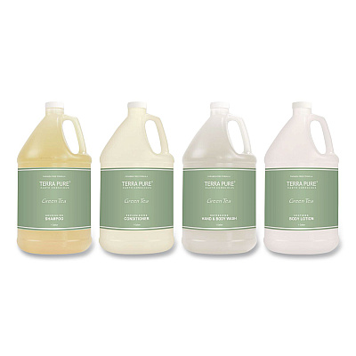 Diversified Hospitality Solutions Terra Pure Body Wash Gallon, Green Tea Lemongrass, 1 gal Bottle, 4/Carton (002294)