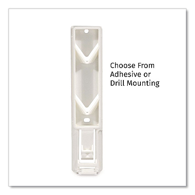 Diversified Hospitality Solutions Single EcoLux Air Dispenser Bracket, For Ecolux Air Pump Dispenser Bottles, 1.19 x 0.44 x 5.69, White, 24/Carton (458883)