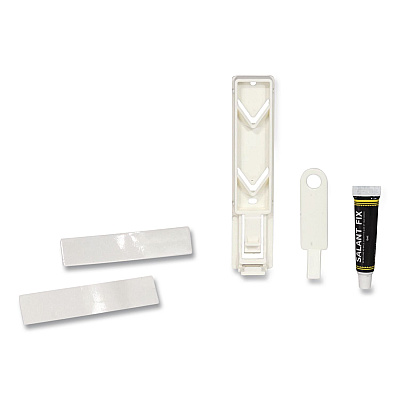 Diversified Hospitality Solutions Single EcoLux Air Dispenser Bracket, For Ecolux Air Pump Dispenser Bottles, 1.19 x 0.44 x 5.69, White, 24/Carton (458883)
