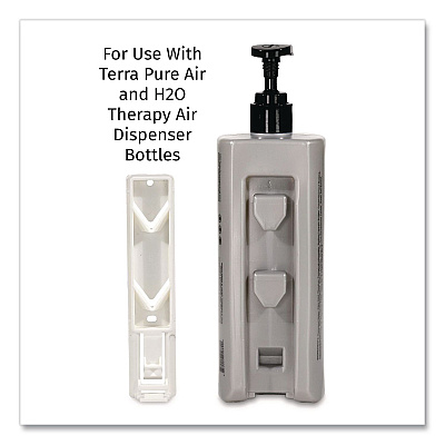 Diversified Hospitality Solutions Single EcoLux Air Dispenser Bracket, For Ecolux Air Pump Dispenser Bottles, 1.19 x 0.44 x 5.69, White, 24/Carton (458883)