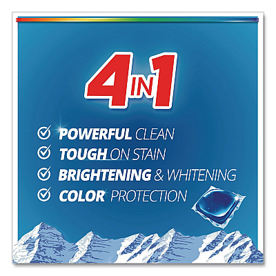 Purex 4-in-1 Laundry Detergent Pacs, 66 Pods/Bag, 4 Bags/Carton (05524)
