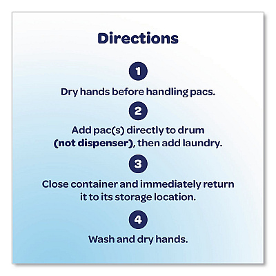 All MIGHTY PACS Free Clear Laundry Detergent, 60 Pods/Tub, 4 Tubs/Carton (46880)