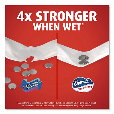 Charmin Ultra Strong Bathroom Tissue, Mega Roll, Septic Safe, 2-Ply, White, 220 Sheets/Roll, 16 Rolls/Pack (13215)