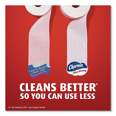 Charmin Ultra Strong Bathroom Tissue, Mega Roll, Septic Safe, 2-Ply, White, 220 Sheets/Roll, 16 Rolls/Pack (13215)