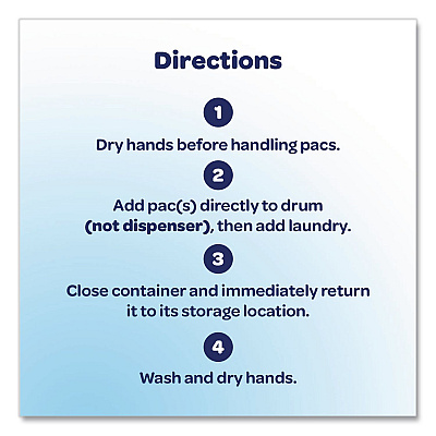 All MIGHTY PACS Free Clear Laundry Detergent, 80 Pods/Tub, 4 Tubs/Carton (47508)