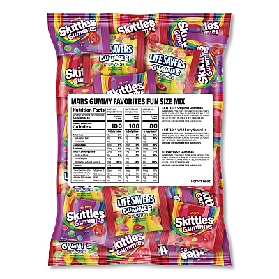 MARS Gummy Favorites Fun Size Mix, 70 oz Bag (22002591)