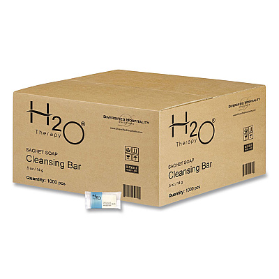 Diversified Hospitality Solutions H2O Therapy Soaps, White Tea and Lemongrass, 0.5 oz Bar, 1,000/Carton (007101)