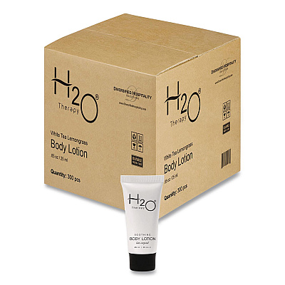 Diversified Hospitality Solutions H2O Therapy Single Use Body Lotion, 0.85 oz Tube, 300/Carton (007071)