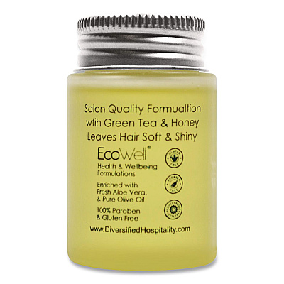 Diversified Hospitality Solutions Terra Pure Shampoo Jam Jar, Green Tea Lemongrass, 1 oz Jar, 300/Carton (007460)