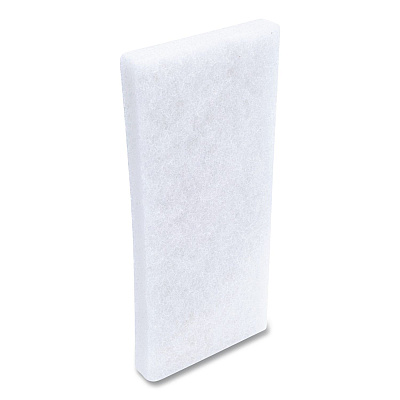 Boardwalk Fine Grade Utility Pad, 4.62 x 10, White, 10/Carton (401B)