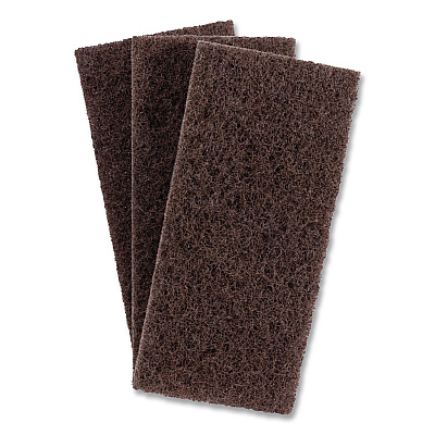 Boardwalk Heavy-Duty Utility Pad, 4.62 x 10, Brown, 10/Carton (403B)