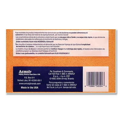 Brillo Commercial Heavy Duty Scrub Sponge, 3.5 x 6.12, 0.8" Thick, Orange/Green,12/Carton (21006)