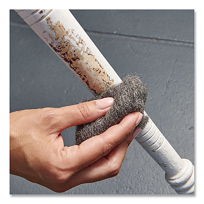 Brillo Strip and Shine Steel Wool Balls, 2.5 x 2, Gray, 6 Balls/Box, 24 Boxes/Carton (23306)