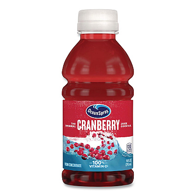 Ocean Spray Cranberry Juice Cocktail, Cranberry, 10 oz Bottle, 24/Carton (22002661)