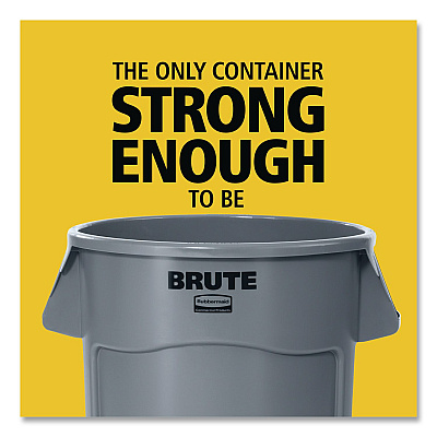 Rubbermaid Commercial Brute Container, 44 gal, Plastic, White (1779740EA)