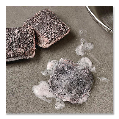 Brillo Steel Wool Soap Pads, 3 x 3, Gray/Pink, 12 Pads/Box, 12 Boxes/Carton (53335)