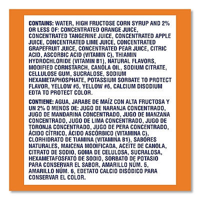 SUNNY D Tangy Original Sport Bottle, Orange, 11.3 oz Bottle, 30/Carton (22002659)