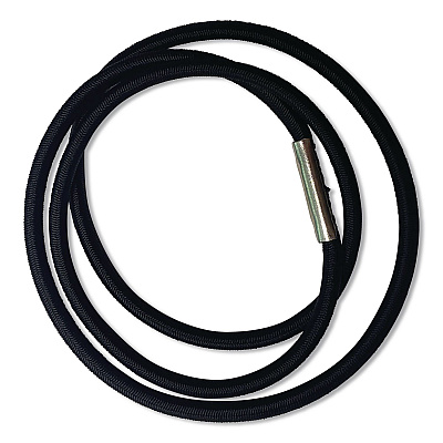 BAND IT Trash Can Loops, for 5 gal to 20 gal Can, 0.25" x 16", Black, 36/Carton (40515)