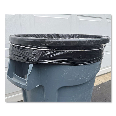 BAND IT Trash Can Loops, for 32 gal to 55 gal Cans, 0.25" x 25", Gray, 36/Carton (44455)