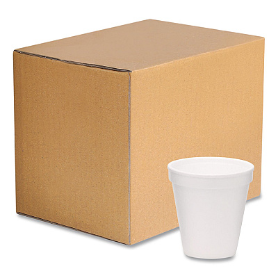 WinCup Foam Drink Cups, 8 oz, White, 1,000/Carton (221966)