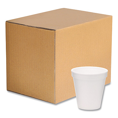 WinCup Foam Drink Cups, 6 oz, White, 1,000/Carton (221965)